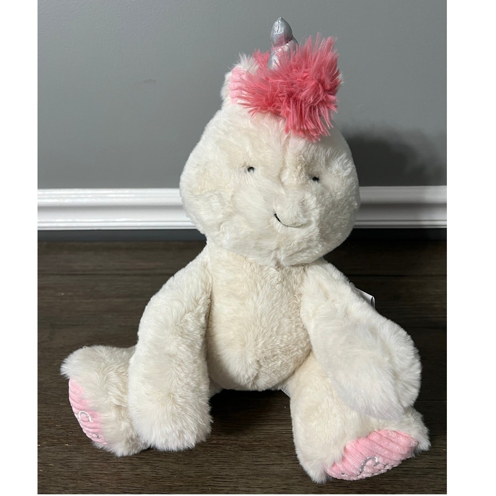 Hallmark Big Sis Unicorn Plush Cream Pink Stuffed Animal Iridescent Horn NWT 12"